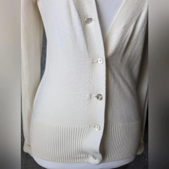 Vintage Banana Republic Ivory Angora Cardigan - Picture 3 of 7